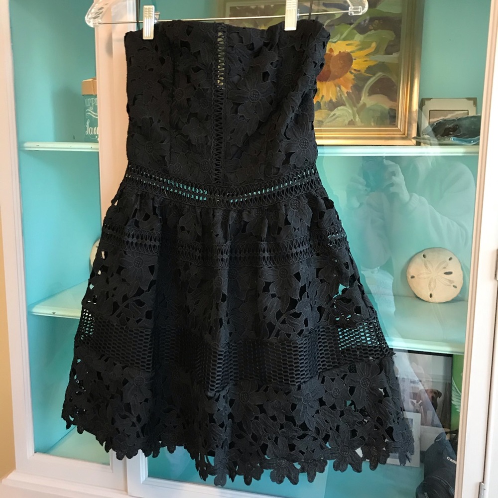 Black strapless Dress